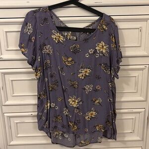 Floral purple blouse